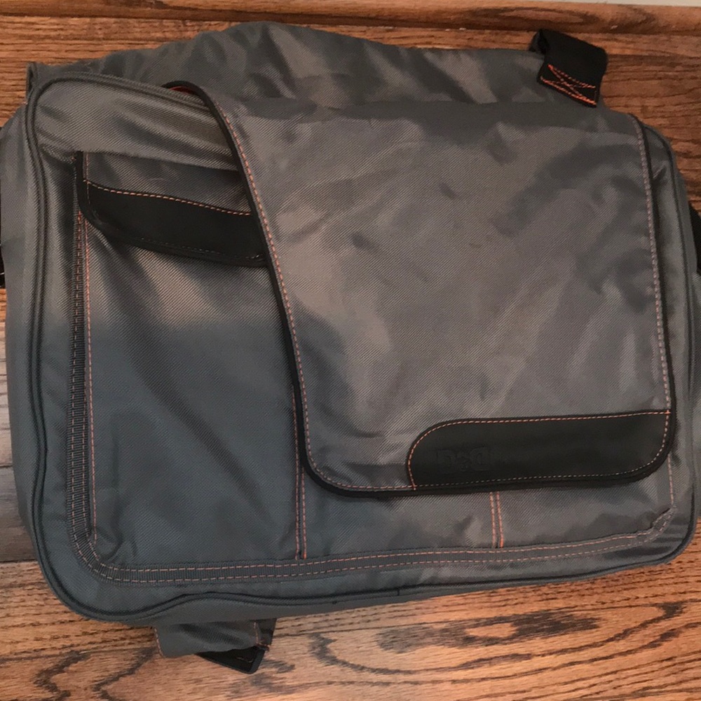 Diaper dude. Gray and orange details